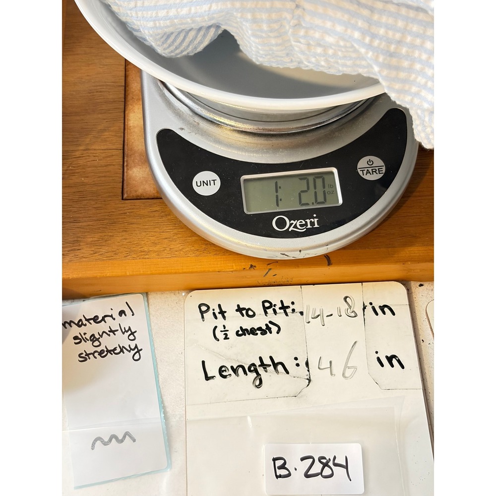 Seersucker 100% Cotton Lined Tiered Peasant Dress Sz S Blue Cottagecore Prairie - Picture 10 of 10